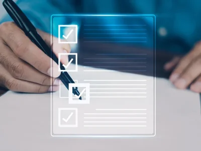 Digital checklist with checkmarks for analytics audit process