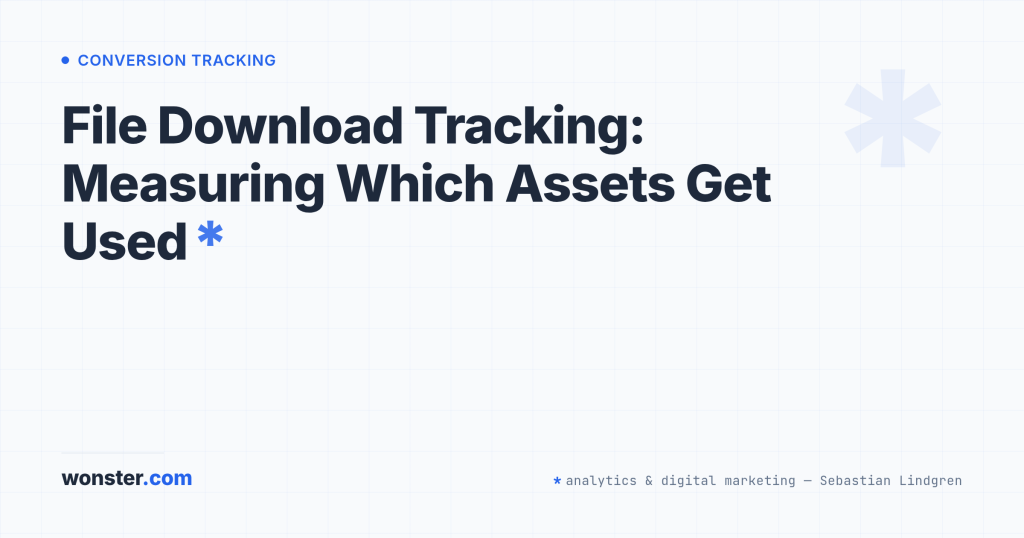 File download tracking: measuring which assets get used